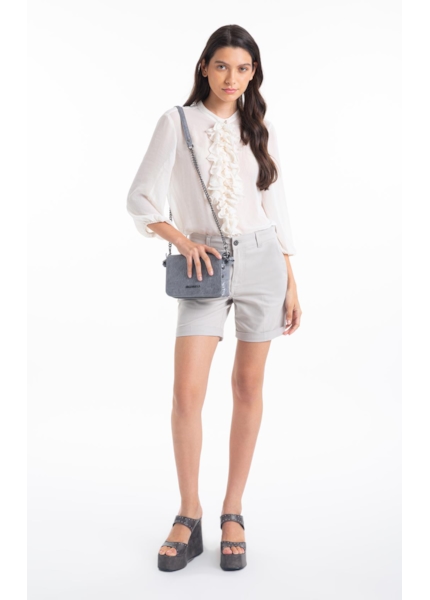 Short Color Twill Silver