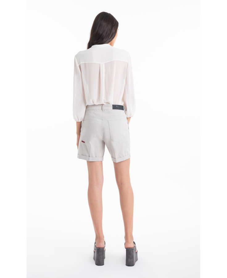 Short Color Twill Silver