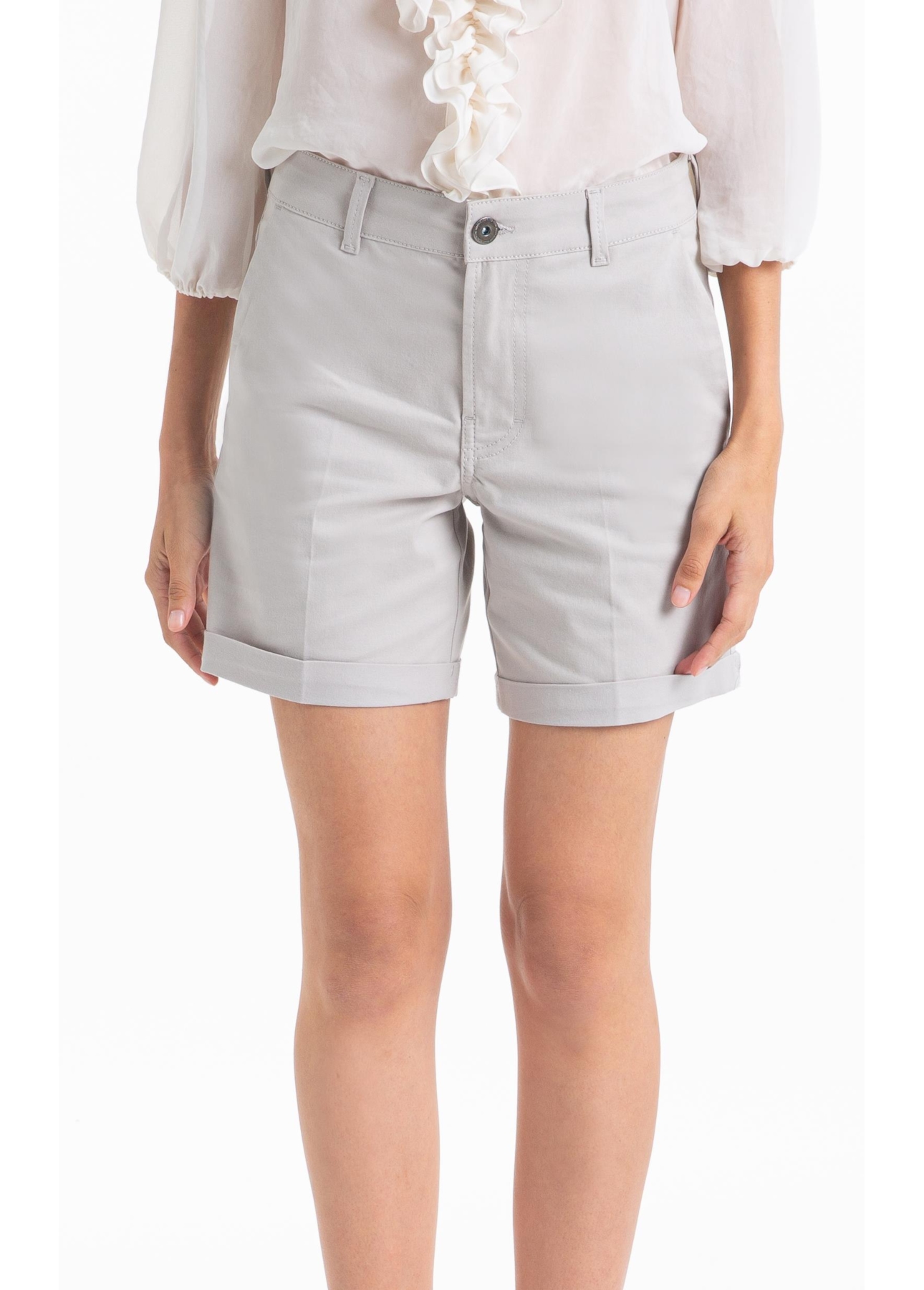 Short Color Twill Silver