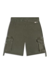 Short Color Twill Wide Cargo Verde Escuro