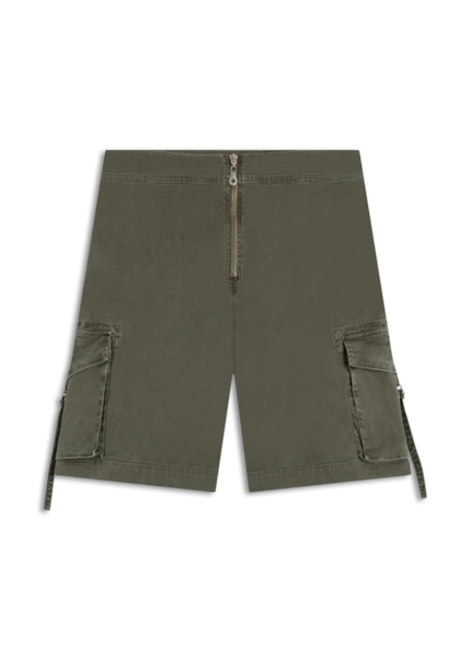 Short Color Twill Wide Cargo Verde Escuro