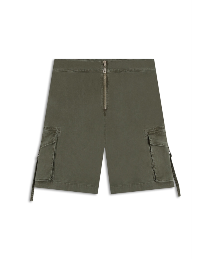 Short Color Twill Wide Cargo Verde Escuro