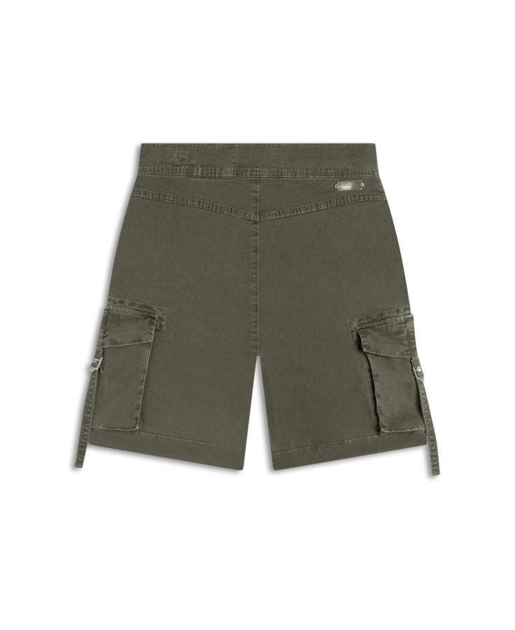 Short Color Twill Wide Cargo Verde Escuro