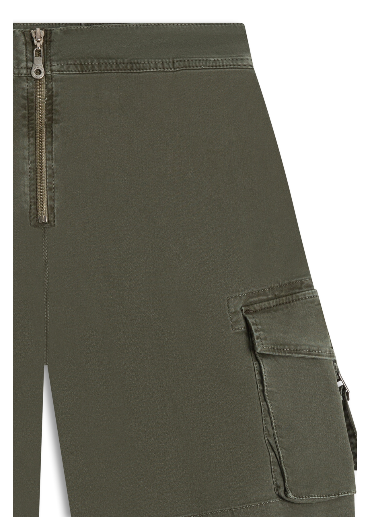 Short Color Twill Wide Cargo Verde Escuro