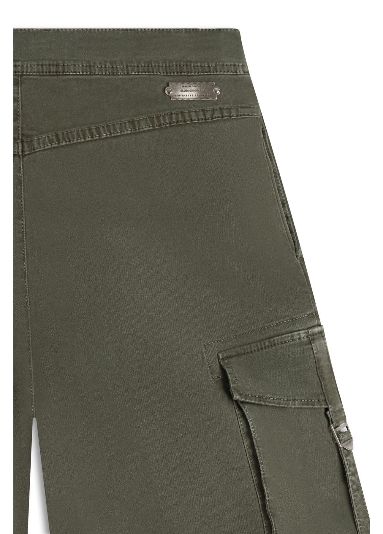 Short Color Twill Wide Cargo Verde Escuro
