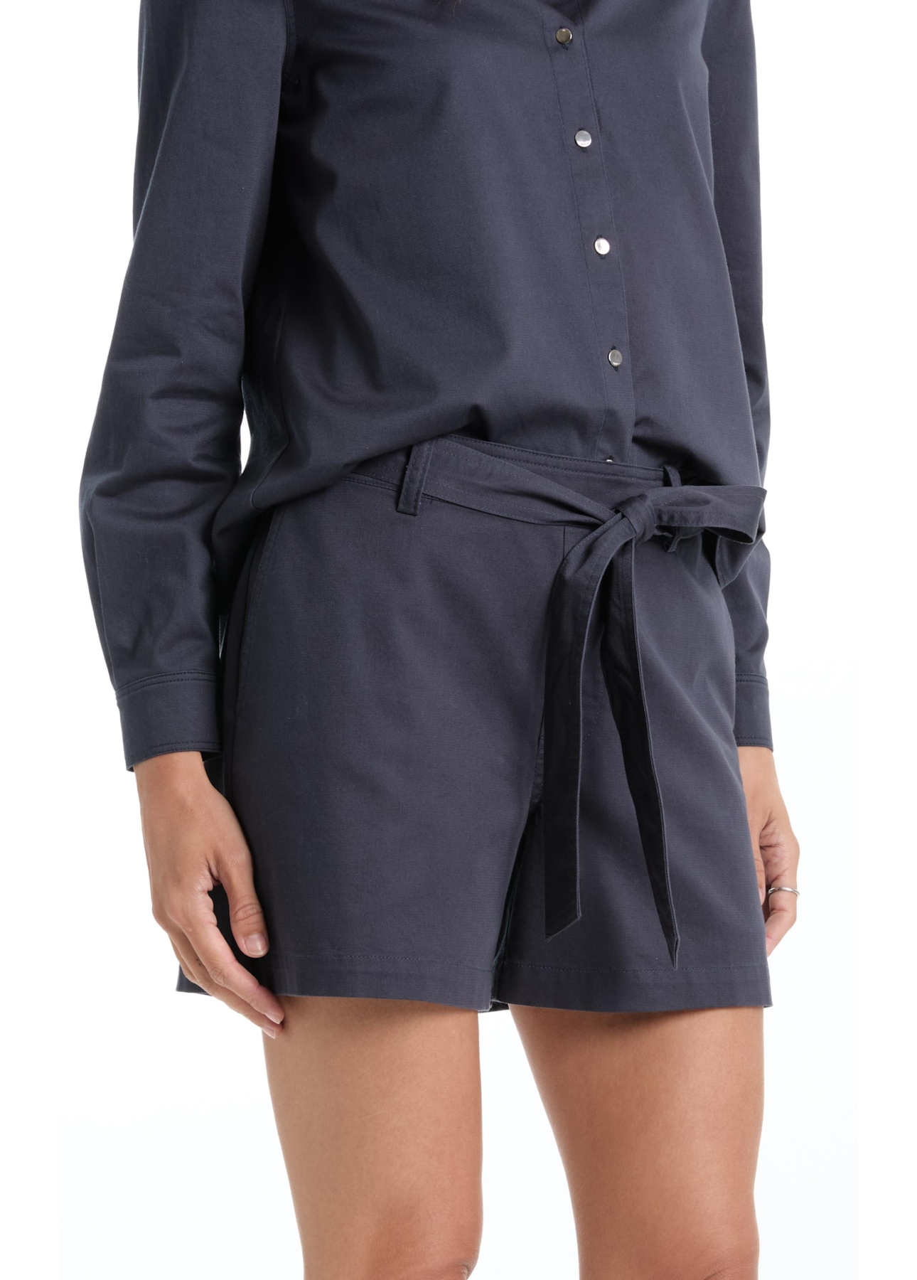 Short Cotton Broken Basic Marinho