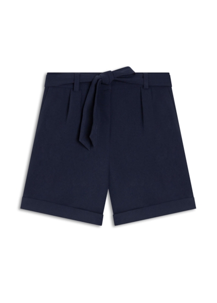 Short Crepe Way Bow Marinho