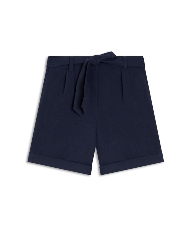 Short Crepe Way Bow Marinho