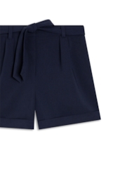 Short Crepe Way Bow Marinho