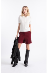 Short Crepe Way Buckle Vinho