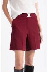 Short Crepe Way Buckle Vinho