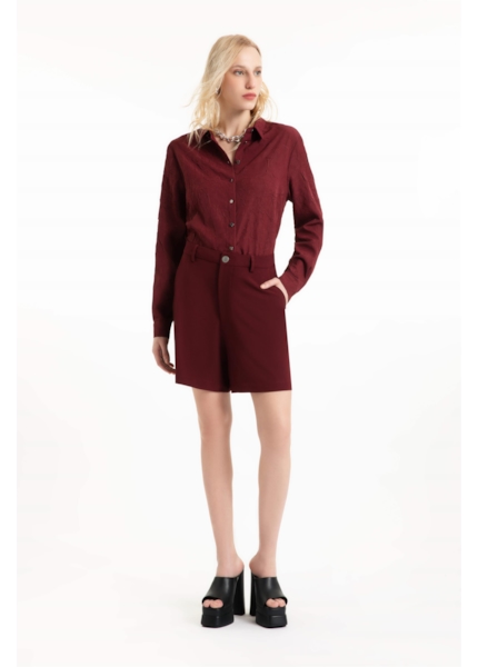 Short Crepe Way  Skate Vinho