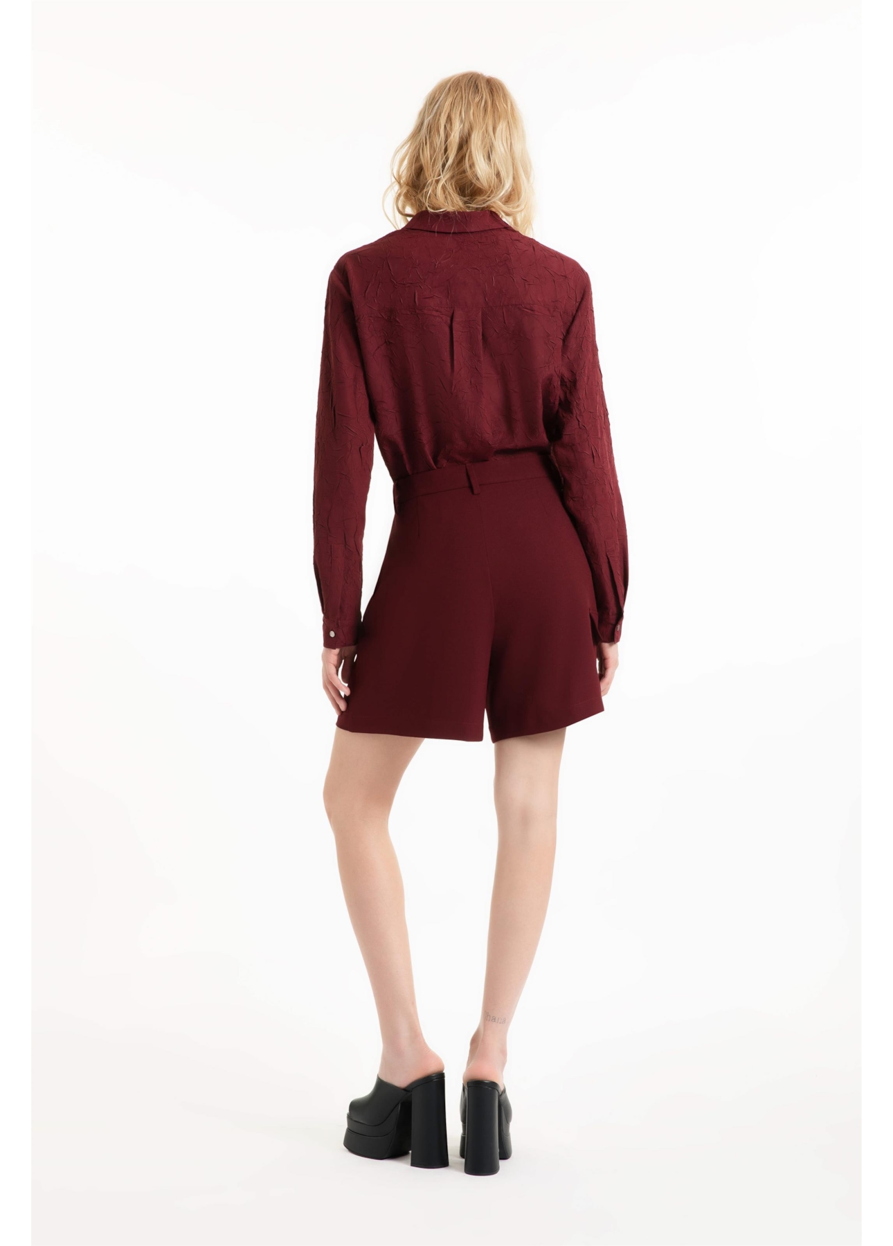 Short Crepe Way  Skate Vinho