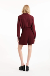 Short Crepe Way  Skate Vinho