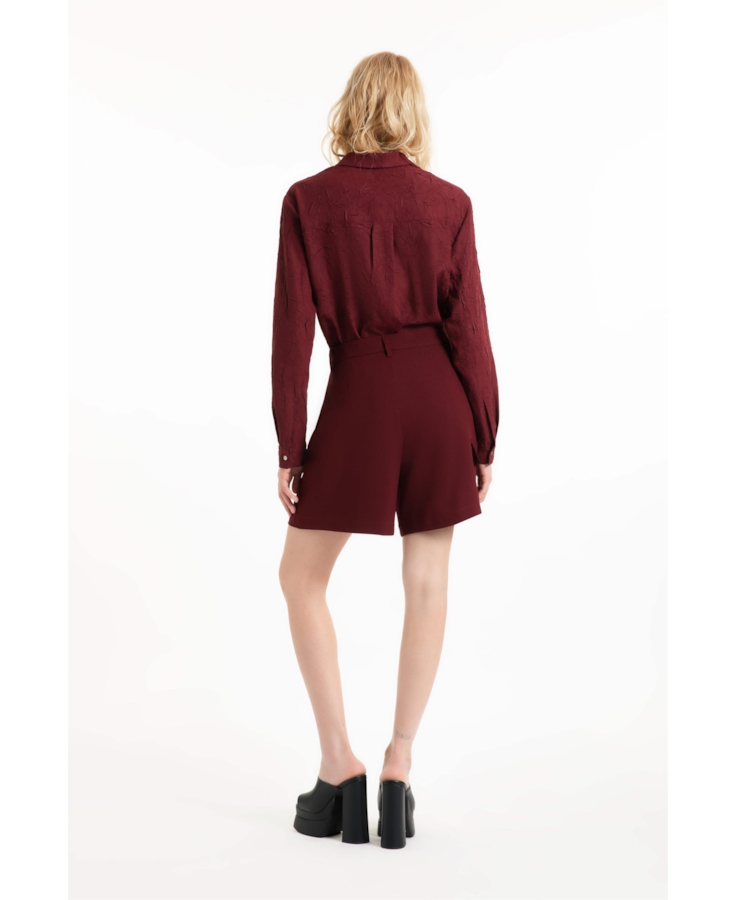Short Crepe Way  Skate Vinho