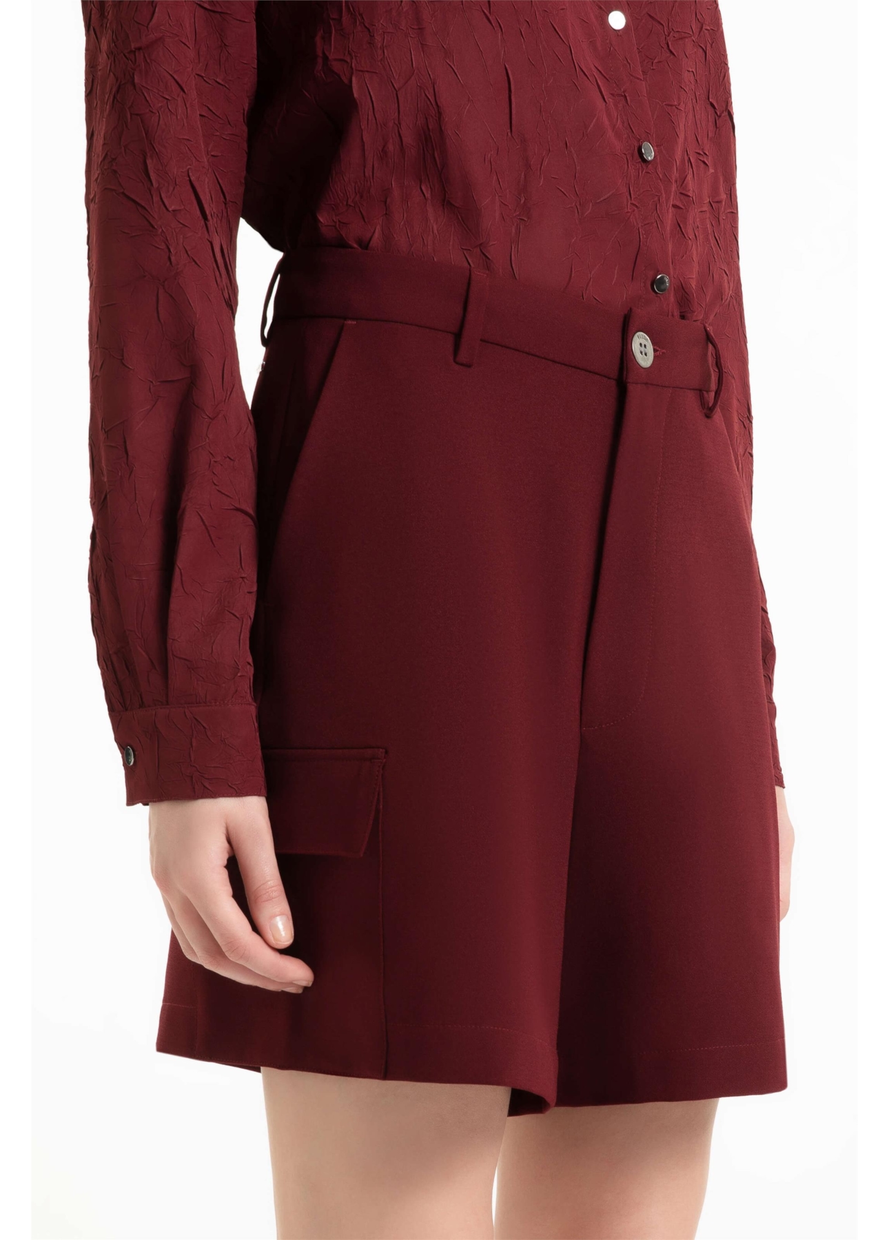 Short Crepe Way  Skate Vinho