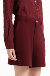 Short Crepe Way  Skate Vinho