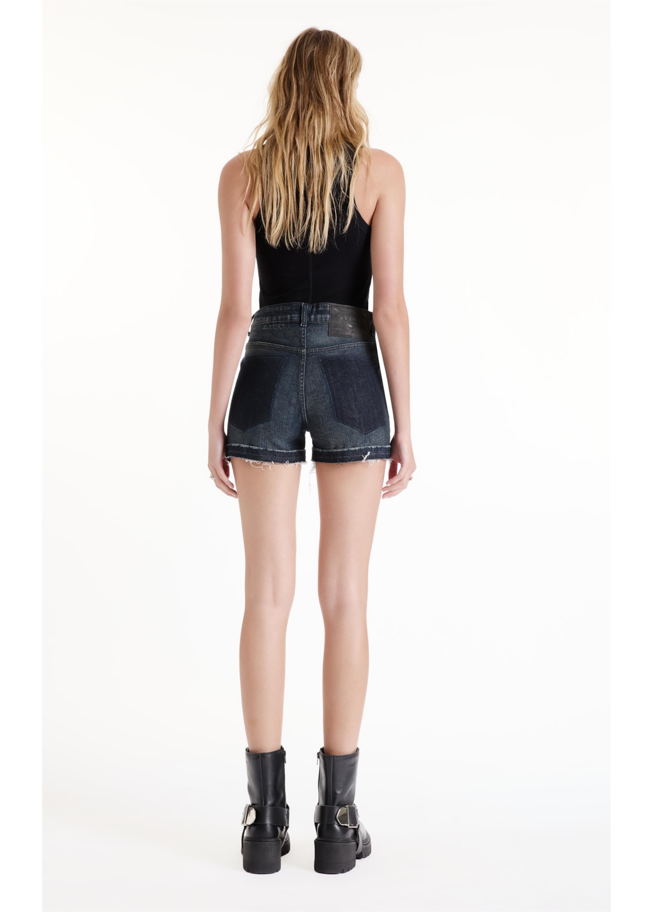 Short Dark Forest Elastic Lav.Escuro