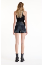 Short Dark Forest Elastic Lav.Escuro