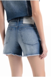 Short Dark Indigo Elastic Lav.Claro