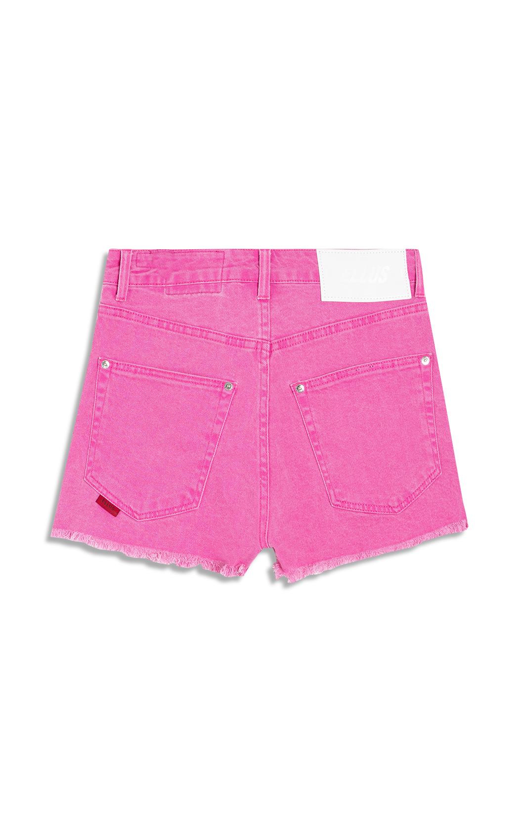 Short Destroyed Color Elastic Olivia Pink Fluor