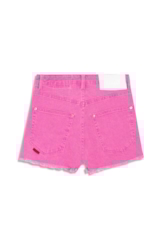 Short Destroyed Color Elastic Olivia Pink Fluor