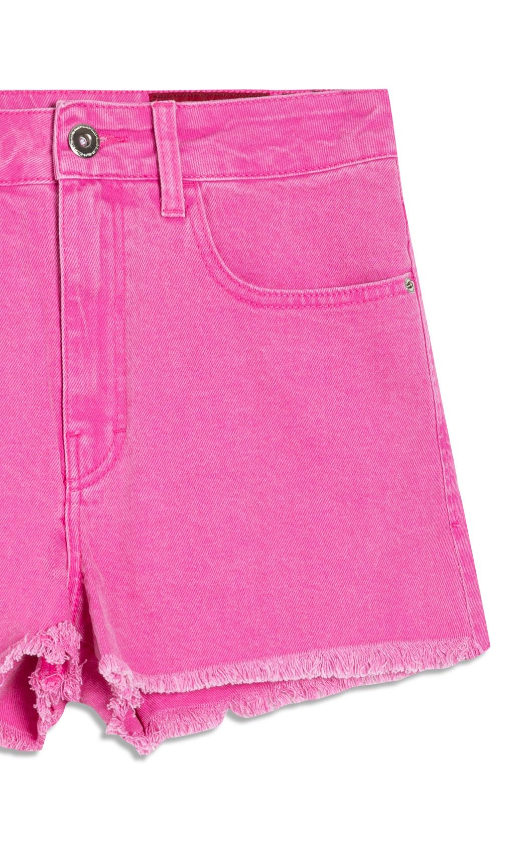 Short Destroyed Color Elastic Olivia Pink Fluor