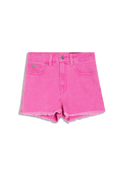 Short Destroyed Color Elastic Olivia Pink Fluor