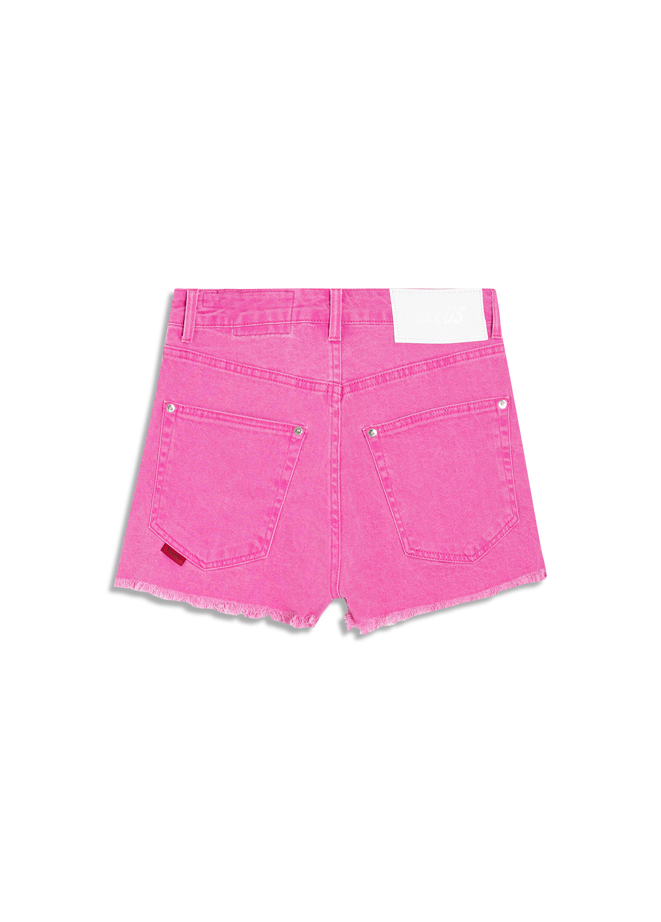 Short Destroyed Color Elastic Olivia Pink Fluor