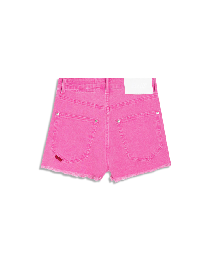 Short Destroyed Color Elastic Olivia Pink Fluor
