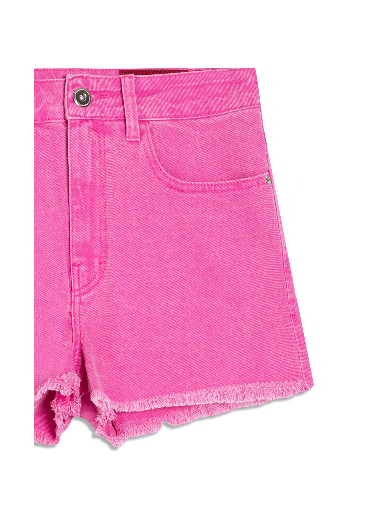 Short Destroyed Color Elastic Olivia Pink Fluor