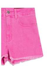 Short Destroyed Color Elastic Olivia Pink Fluor