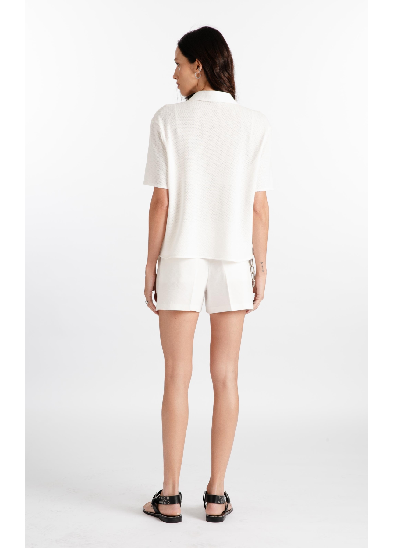Short Dominique Pockets Off White