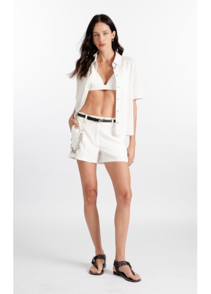 Short Dominique Pockets Off White