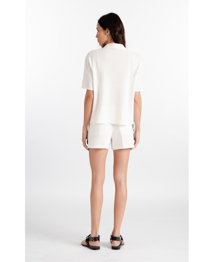 Short Dominique Pockets Off White