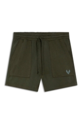 Short Ellus e Asa Washed Verde Militar