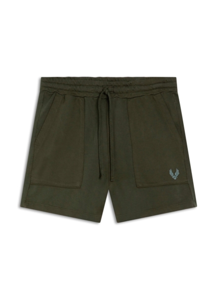 Short Ellus e Asa Washed Verde Militar