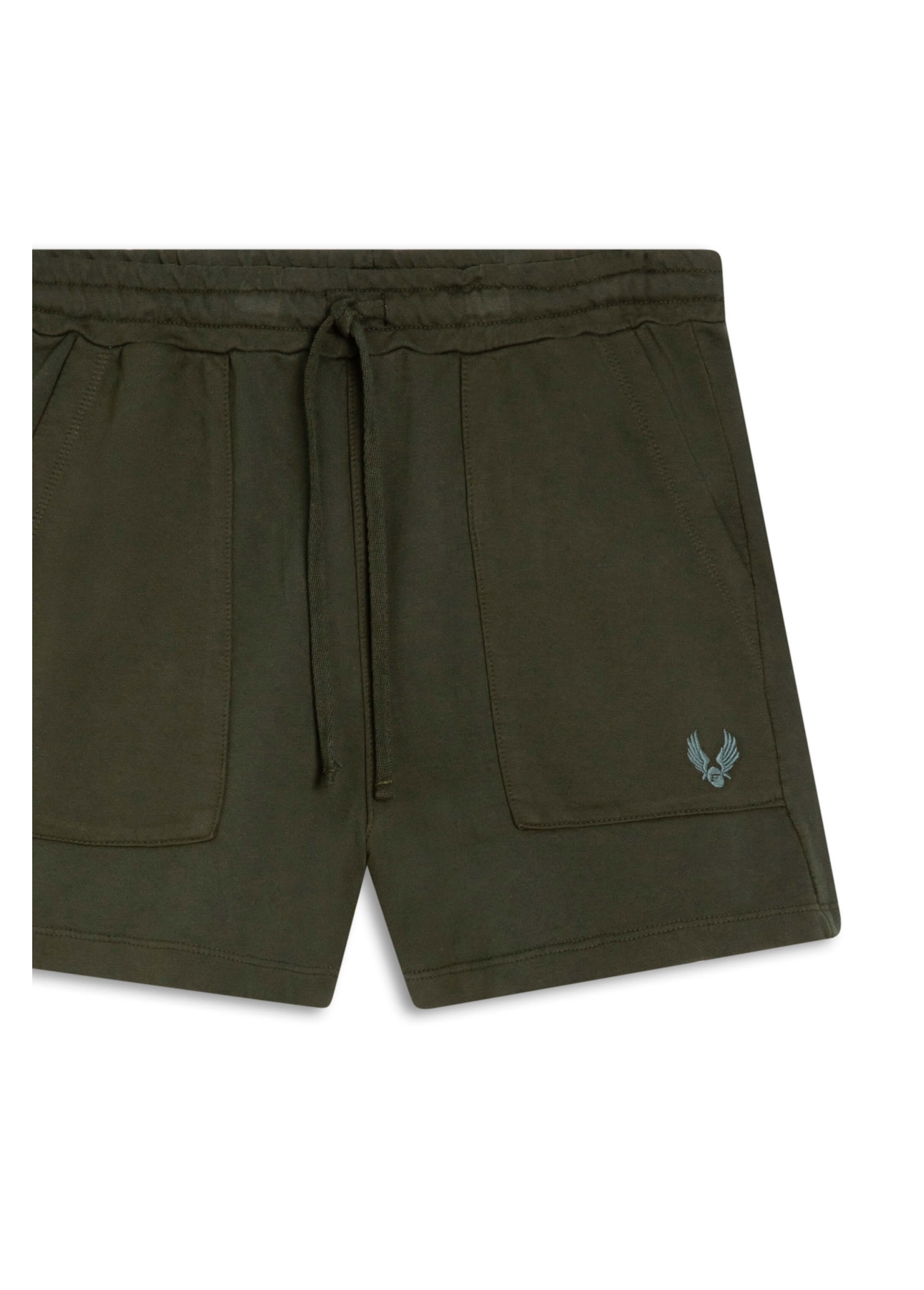 Short Ellus e Asa Washed Verde Militar