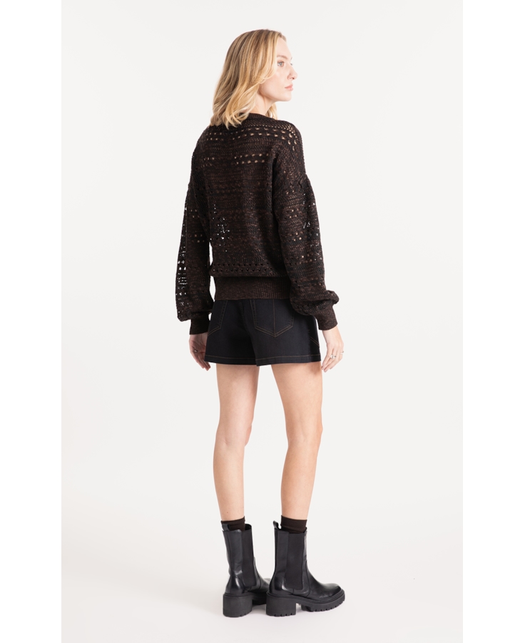 Short First Black Evase Amaciado
