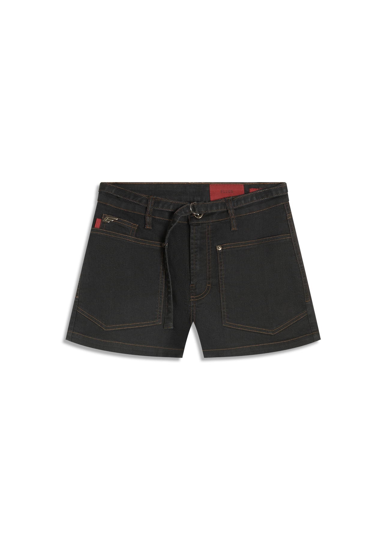 Short First Black Evase Amaciado