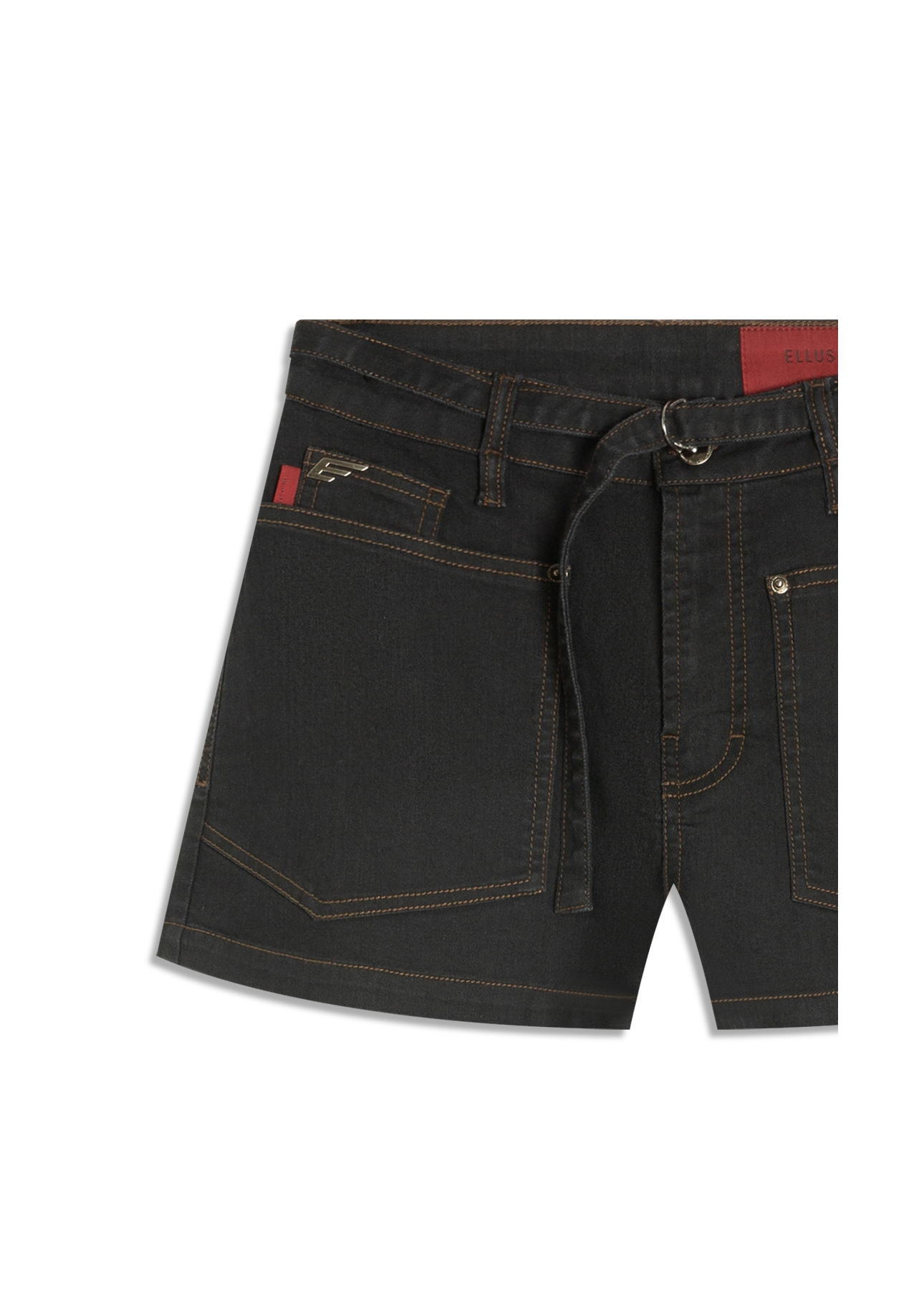 Short First Black Evase Amaciado