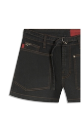 Short First Black Evase Amaciado
