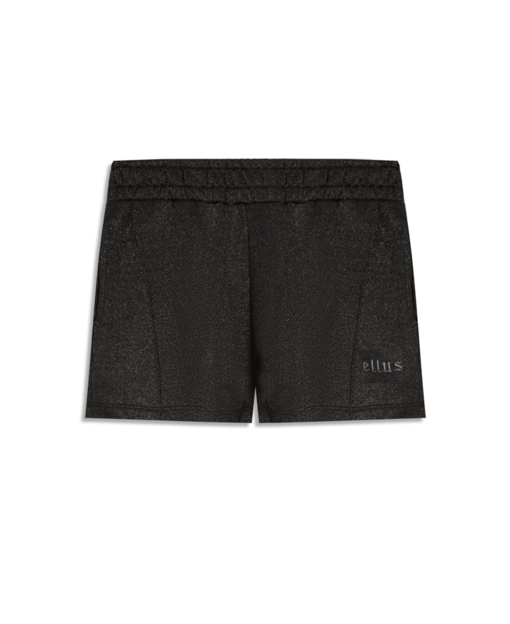 Short Fleece Shine Gothic Preto C/ Prata