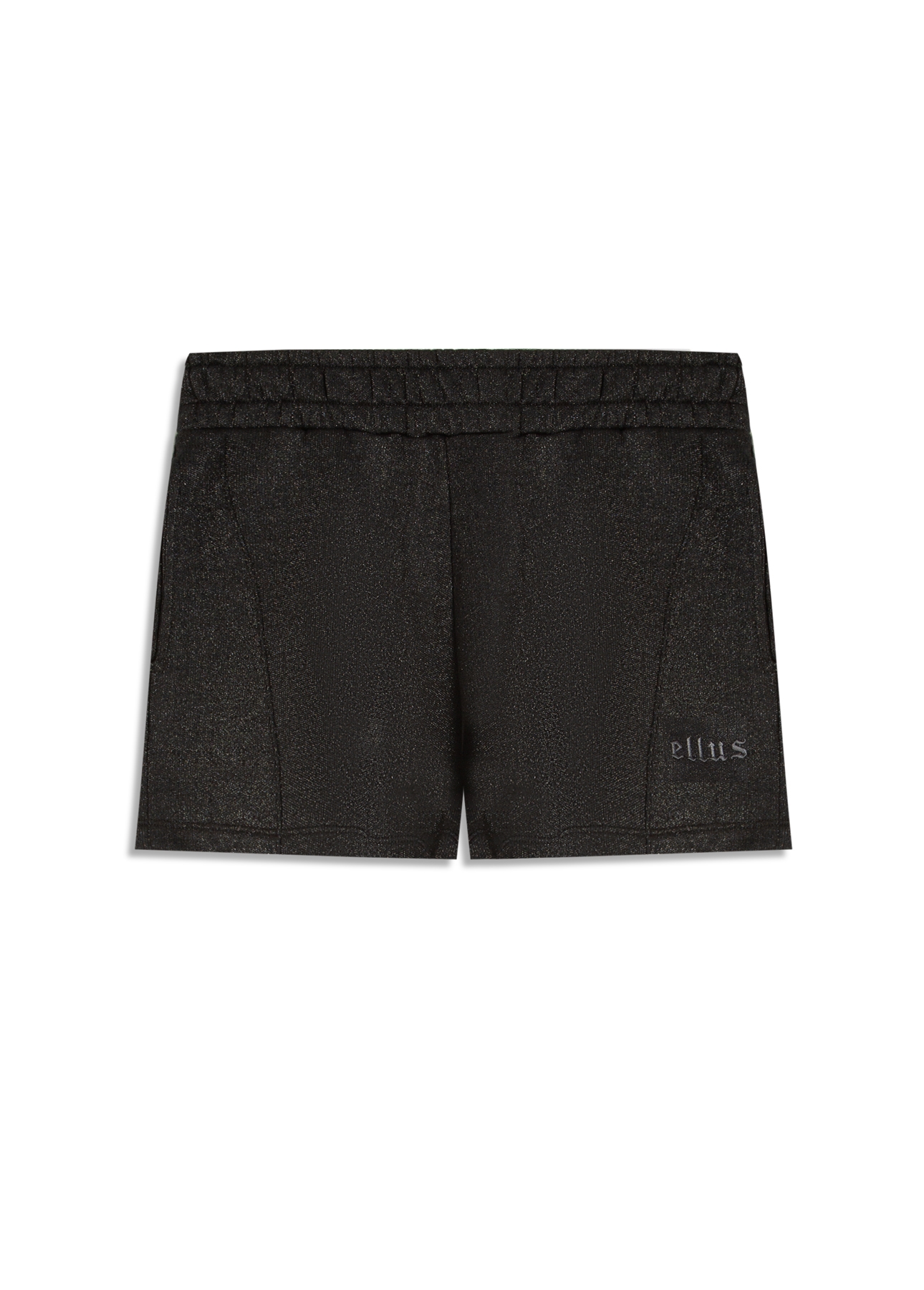 Short Fleece Shine Gothic Preto C/ Prata
