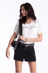 Short Heavy Black Cargo Ellus 2001-Lav.Black C/ Luva