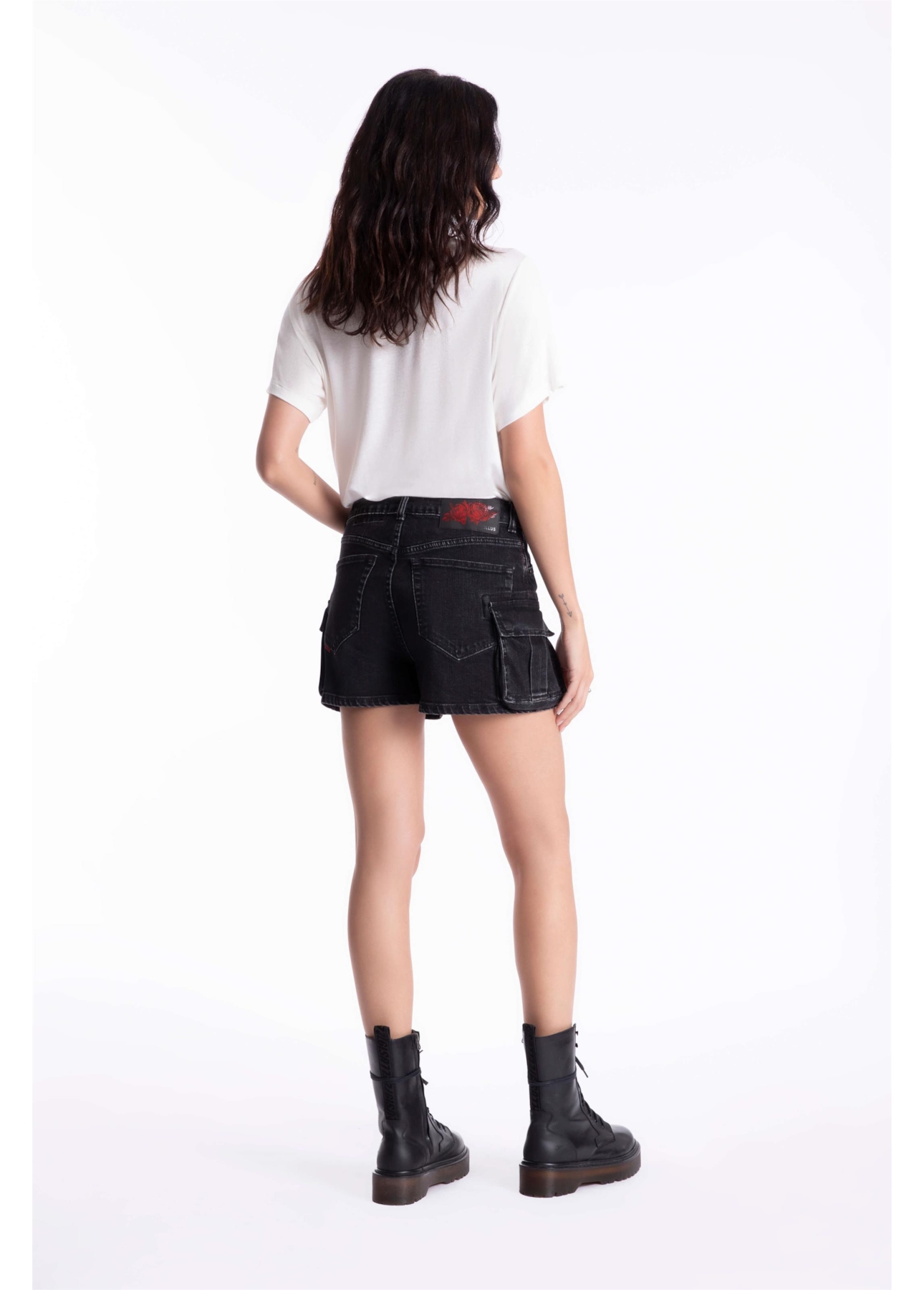 Short Heavy Black Cargo Ellus 2001-Lav.Black C/ Luva