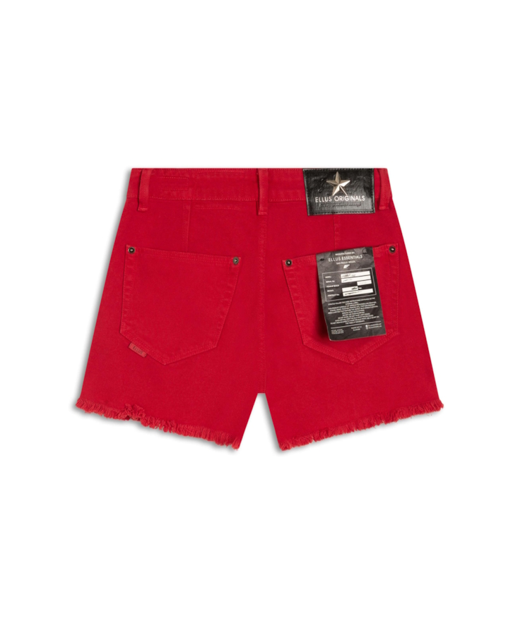 Short Heavy Color Western Vermelho