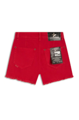 Short Heavy Color Western Vermelho