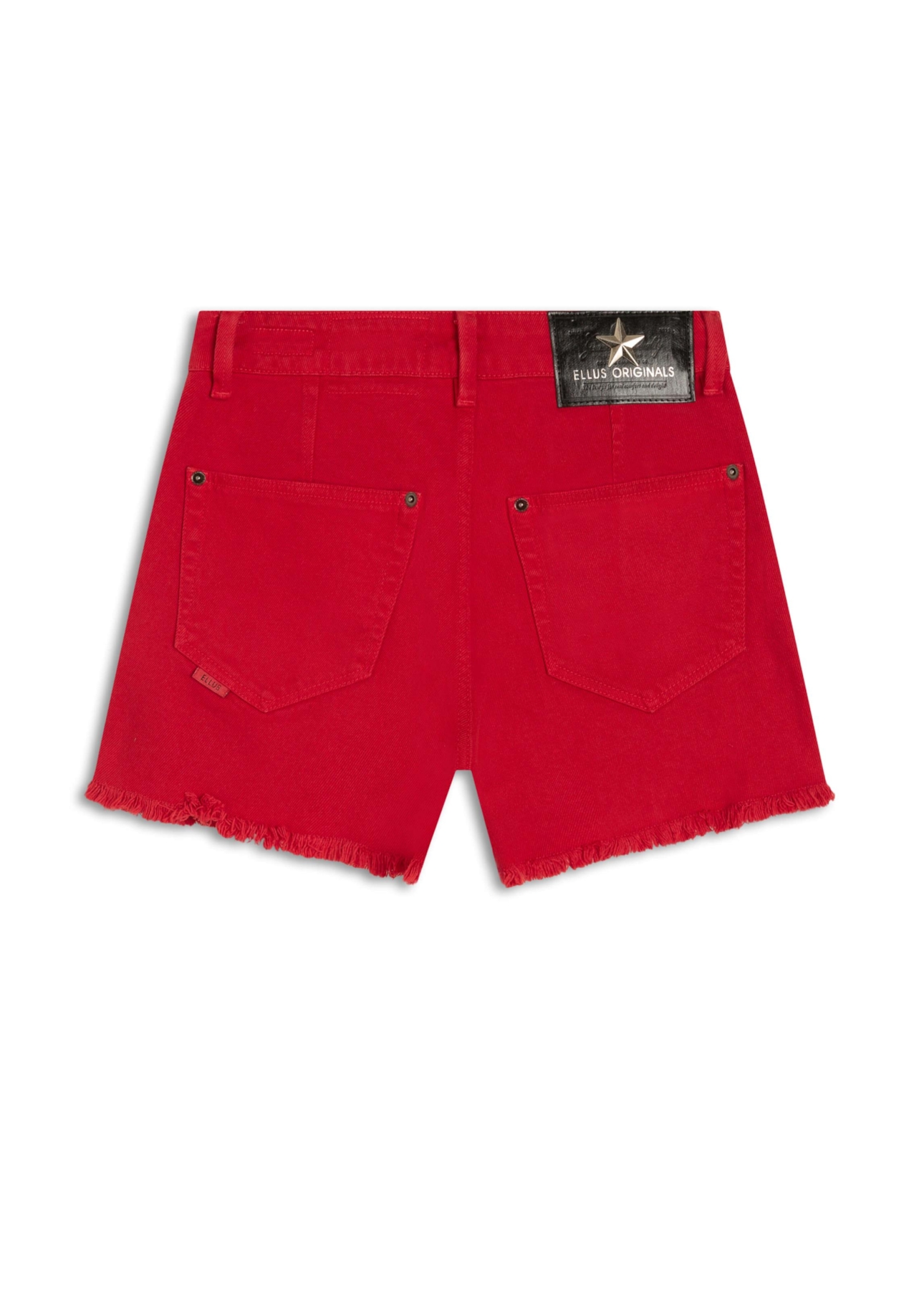Short Heavy Color Western Vermelho