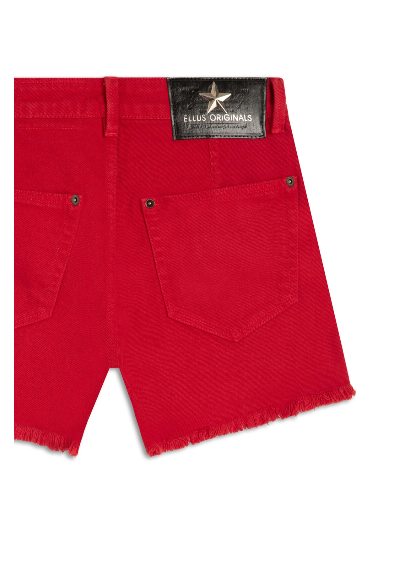 Short Heavy Color Western Vermelho